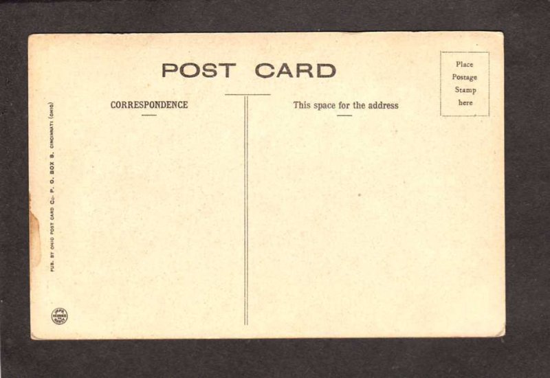 OH Hotel Alms Cincinnati Ohio Handcolored Postcard