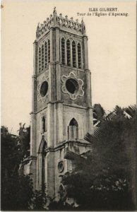 PC KIRIBATI, ILES GILBERT, TOUR DE L'EGLISE, APAIANG, Vintage Postcard (b29085)