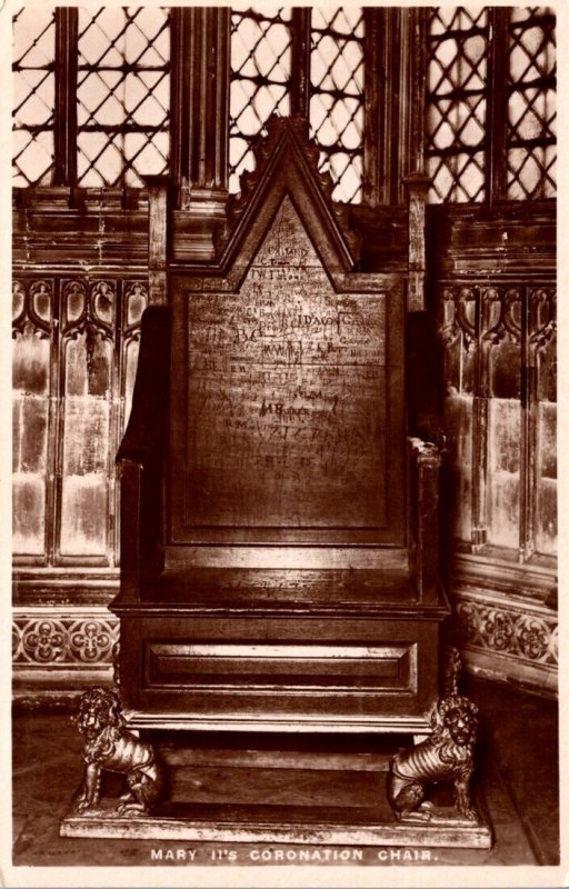 England London Westminsster Abbey Mary II's Coronation Chair Tucks Real ...