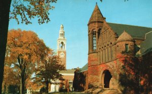 Vintage Postcard Billings Library Ira Allen Chapel College Burlington Vermont VT