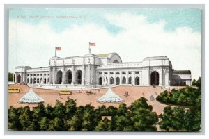 Vintage 1910's Postcard Panoramic View of Union Train Station Washington DC