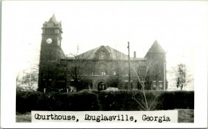 PPC 1940s Douglasville Georgia GA Douglas County Court House UNP Postcard S21