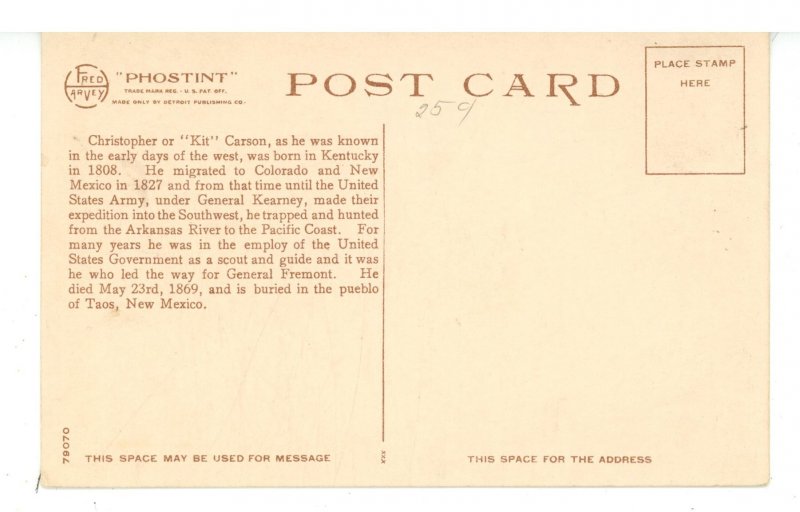 CO - Las Animas. Old Home of Kit Carson