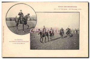 Postcard Old Army reservists Review of the 11th Division of General Cornulier...
