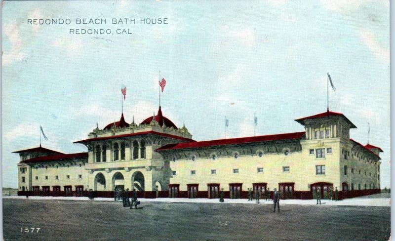 REDONDO, CA California    Redondo  Beach  BATH  HOUSE   1909   Postcard