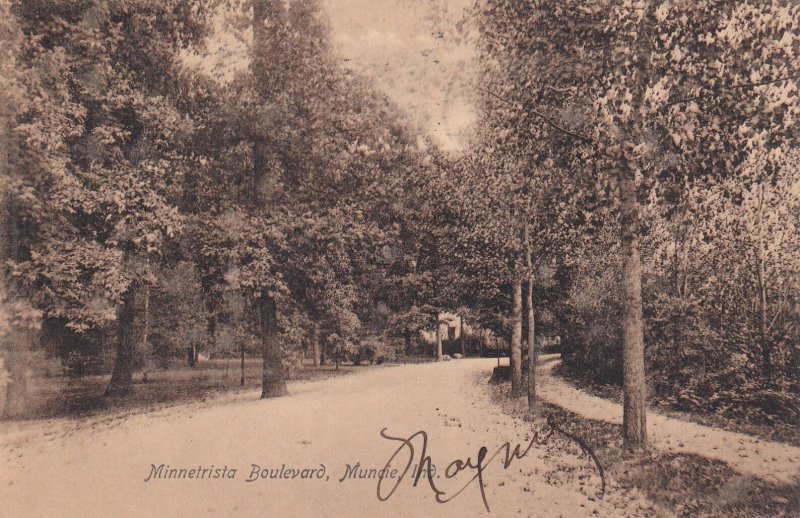 MUNCIE, Indiana, PU-1908; Minnetrista Boulevard