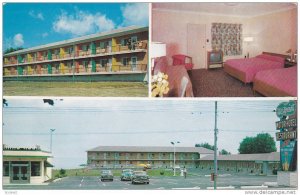 3-View Postcard, Classic Cars, Westpoint Motor Hotel and Restaurant, Mimico, ...