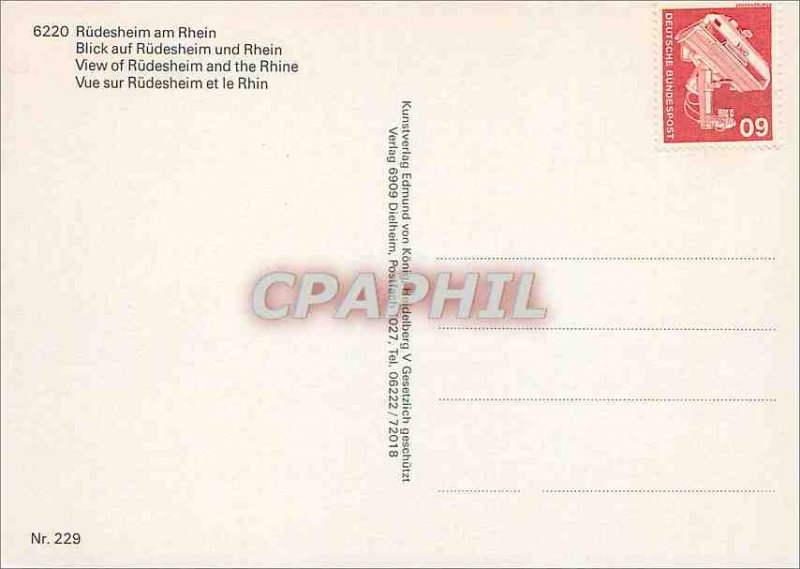 Postcard Modern Rudesheim am Rhein