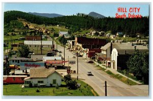 c1950's Heart Of The Black Hill Town Classic Car Hill City South Dakota Postcard
