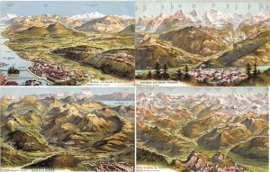 lots25  collection switzerland mountain maps all pre 1920  lot 8 ppc