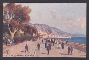 FRANCE, Vintage postcard, Menton, La Promenade Du Midi