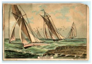 1880's King & Hamilton Wagons Cultivators Yacht Race The Puritan The Genesta 7T 