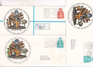 Wellington New Zealand Stamp Exhibition Town Hall 1972 SEVEN Cover s