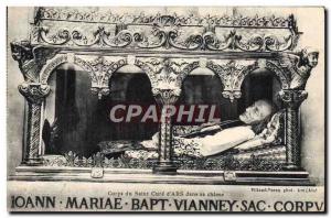 Old Postcard Ars Body of Saint Cure d & # 39Ars in its chase