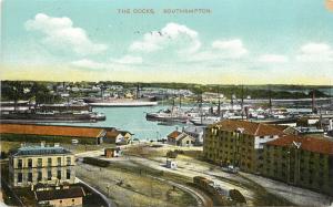 Vintage Postcard Southampton Docks England