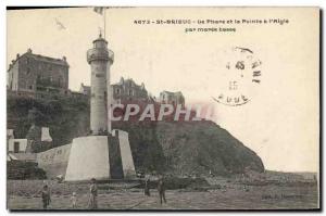 Old Postcard St Brieux The Lighthouse and the tip has the & # 39aigle by low ...