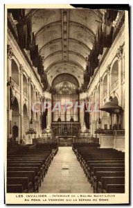 Old Postcard Paris Les Invalides Interior of Saint Louis & # 39eglise Basical...