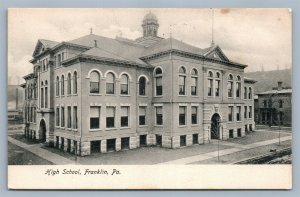 FRANKLIN PA HIGH SCHOOL ANTIQUE POSTCARD