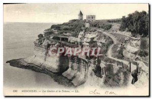 Old Postcard Meschers Caves and Cliff