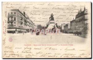 Old Postcard Valencia on Rhone Monument Emile Augier by the Duchess of & # 39...