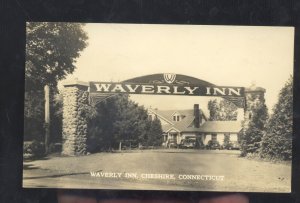 RPPC CHESHIRE CONNECTICUT CT WAVERLY INN ADVERTISING REAL PHOTO POSTCARD