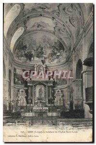 Old Postcard Gien Loiret Interior of the Church of St. Louis