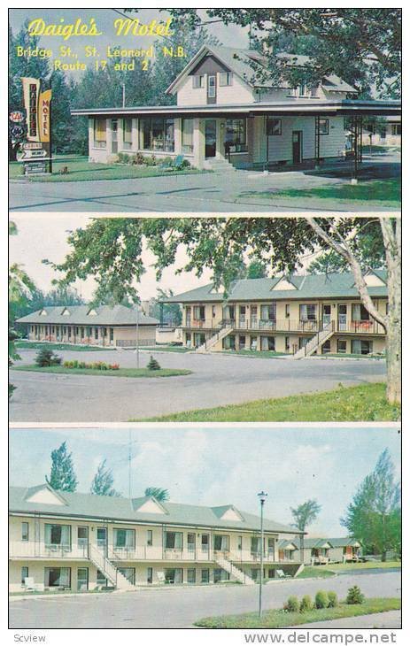 3-views,  Daigle's Motel,  Trans-Canada Hwy,  St. Leonard,  N.B.,  Canada,  4...