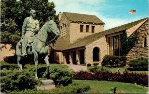 Will Rogers Memorial Statue Claremore Oklahoma OK Postcard VTG UNP Curteich 