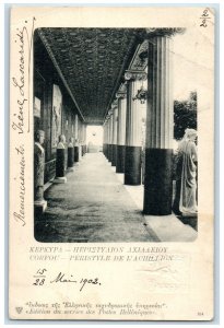 1902 Peristyle Of The Achillion Corfu Greek Island Greece Embossed Postcard