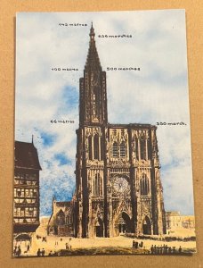 UNUSED POSTCARD - CATHEDRAL, STRASBOURG, FRANCE