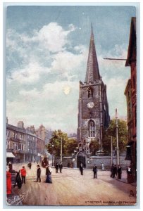c1910 St. Peter's Church Nottingham England Oilette Tuck Art Postcard