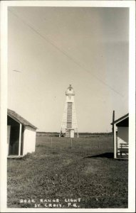 St. Croix Quebec Rear Range Lighthouse Real Photo Postcard