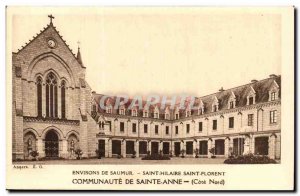 Near Saumur-St Hilaire Sant Florent- Community of St. Anne Cote Post Card Old...