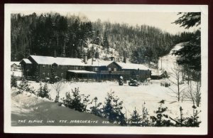 h2187 - STE. MARGUERITE Quebec 1945 Alpine Inn. Real Photo Postcard