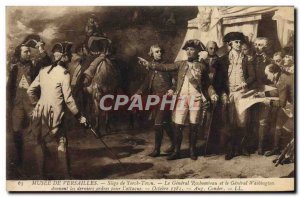 Old Postcard Musee De Versailles Siege Of The Town Yorck Rochombeau General a...
