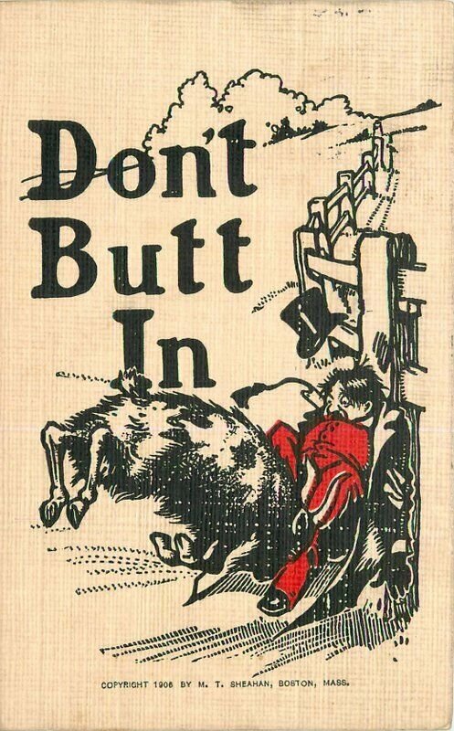 Arts Crafts Goat Comic Humor Butt Sheahan 1907 Postcard 7792