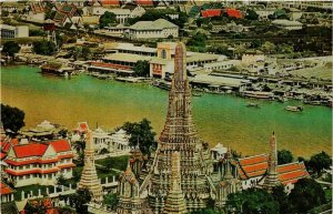 CPM AK THAILAND A bird's eye view of Wat Arun and river Menam Chao-Phya(345254)