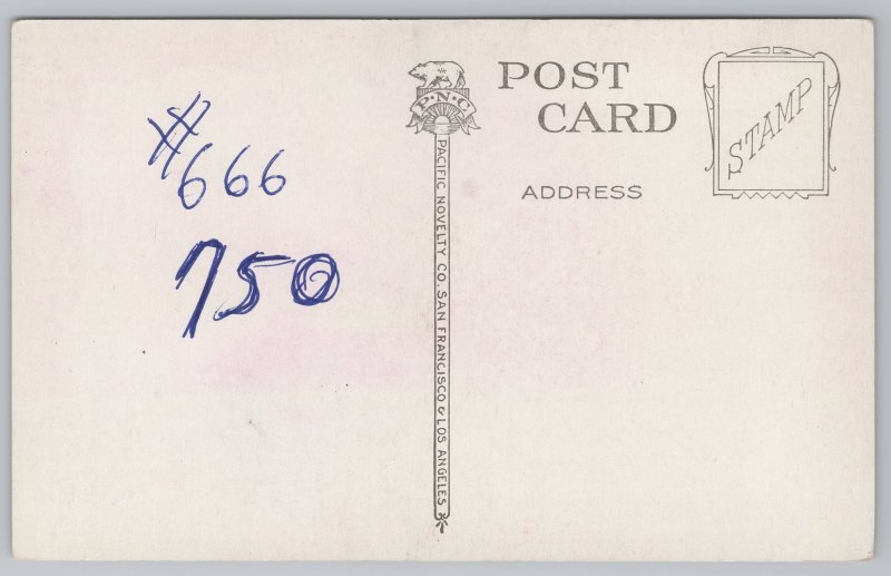 Transportation~Boat On The Pacific At Sunset~Vintage Postcard