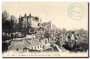 Old Postcard Pau Le Chateau and Lower City Park shooting