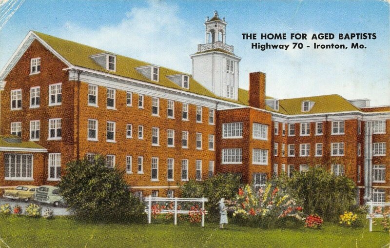 Ironton Missouri~Home for Aged Baptists in Arcadia Valley~1950s Postcard