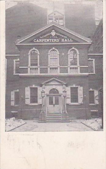 The Company Instituted Carpenters Hall 1724 Philadelphia Pennsylvania
