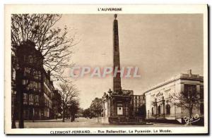 Old Postcard Clermont Ferrand Street Ballanvillier The Pyramid The Museum