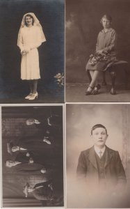 Preston Lancashire Bride 4x Posh Portrait Antique Lancs Fashion Postcard s