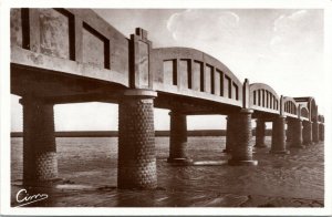 postcard rppc Morocco - Port Lyautey - Bridge over the Sebou River
