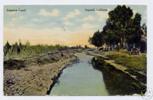 Imperial CA California Irrigation Canal Vint Postcard