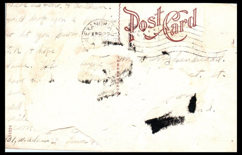 1910s Carnegie Public Library Alexandria IN Postcard