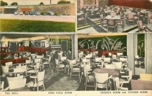 1940s Springfield Illinois Mill Restaurant Interior linen l Postcard 6174