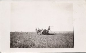 Farmer Farming The Land Harvesting Agriculture Unknown Location AZO Postcard F91 