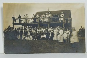 RPPC Large Gathering Many Old Men Possibly Vets c1907 Real Photo Postcard N17