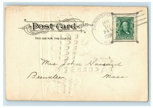 1908 Heavily Embossed City Hal, Cambridge, MA Postcard P169